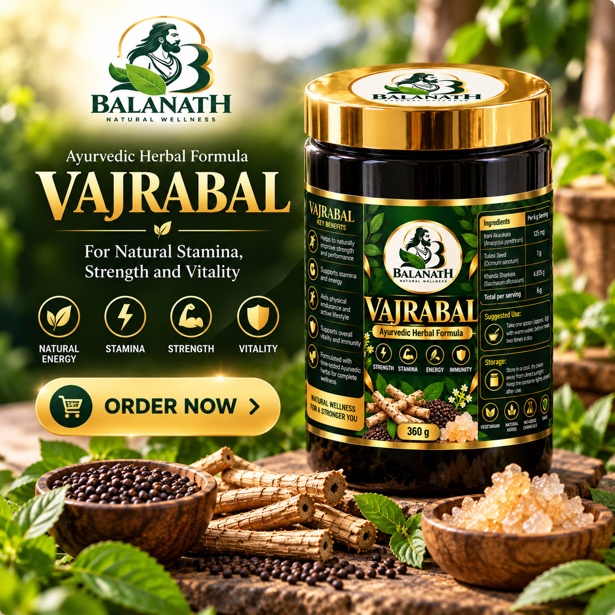 vajrabal ayurvedic wellness advertisement